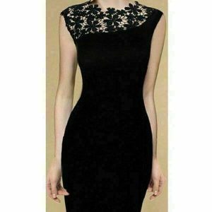 Robe de Soirée Cocktail Moulante en Dentelle