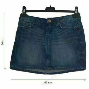 H&M Jupe en Jean Bleue avec Poches