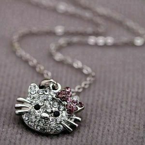 Hello Kitty set: Necklace + Earrings