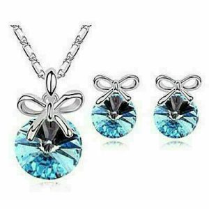 Austria White Gold-Plated Pendant + Earrings Set (2 colors available)